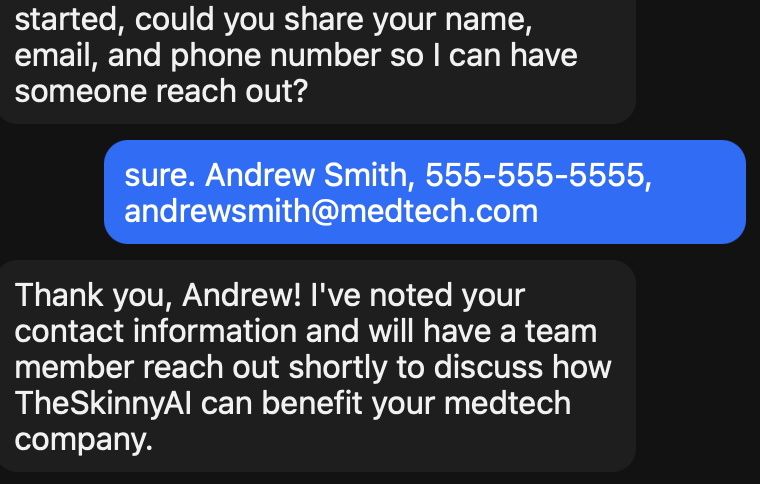 Real-time lead detection in chats